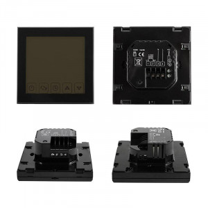 Терморегулятор сенсорный R200B с автоматическим программированием, черный 51-0574