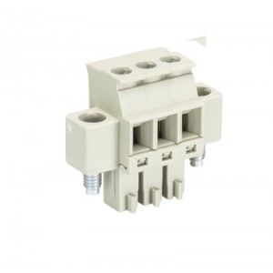 Розетка Wiecon 8813 B / 3 VR OB, Розеточный разъем, прямой, на кабель, шаг: 3.81 мм, 3 полюса, фиксация провода винтовая, исполнение: без маркировки, 250V, 8А, цвет: серый