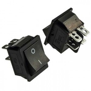 KCD4-201-C3-B/4P ON-OFF, Клавишный переключатель KCD4-201-C3-B/4P, ON-OFF