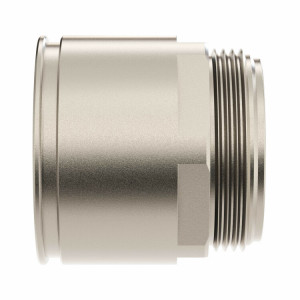 Муфта труба-коробка д.50мм, IP66/IP67, М50х1,5, никелированная латунь 6111-A50