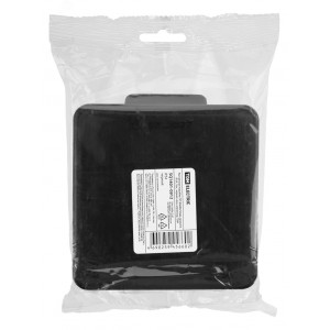 Распаячная коробка ОП 80х80х50мм, крышка, IP54, 7вх., черная, инд. штрихкод SQ1401-0912