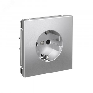 ARTGALLERY РОЗЕТКА с заземлением со шторками, 16А, механизм, быстрозажимные клеммы, алюминий GAL000345S