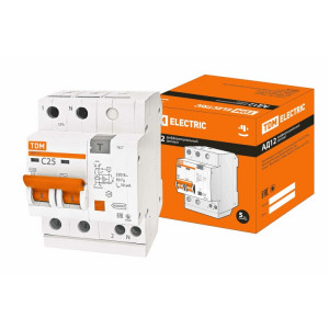 Диф.автомат АД12 2Р 25А 30мА SQ0204-0011