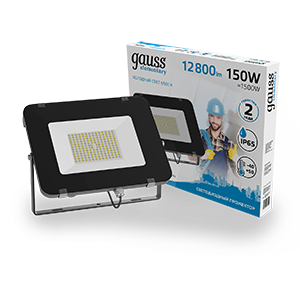 Прожектор светодиодный Elementary 150W 12800lm IP65 6500K, черный 691511150