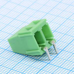 GT128R-5.0-02P-14-00, Винтовой клеммный блок c рельефной обоймой, 3 контакта шаг 5.0мм зеленый