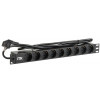 PDU 9 розеток нем. ст, 1U, шнур 2м вилка нем. ст ПВХ чер PH22-9D1-P
