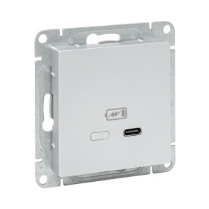 Механизм розетки USB-С, быстрая, алюминий Эпика EKF UP1-SOA-USBCF