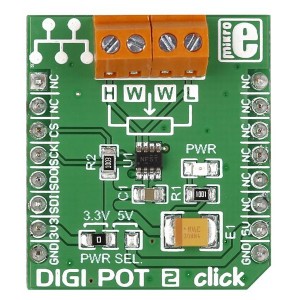 MIKROE-2332, Средства разработки цифровых потенциометров DIGI POT 2 click