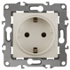 12-2111-02 Розетка 2P+E Schuko, 16A-250В, IP20, винт, 2, слоновая кость (10/100/2100) Б0029237