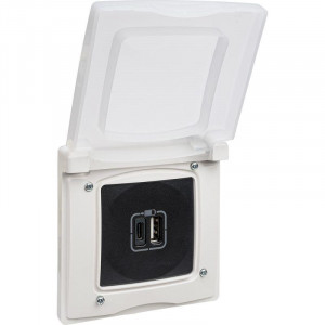 Рамка 1-м Etika IP44 с защ. крышкой бел. Leg 672550