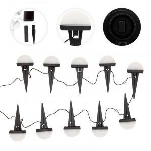 Каскад Взлетная Полоса LED 3,8 м с выносной солнечной панелью 2 м и аккумулятором, монтаж в грунт IP65, холодное белое свечение 602-244