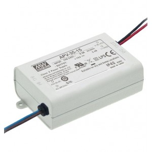 APV-35-36, AC-DC, 36Вт, вход 90…264В AC, выход 36В/1А, изоляция 3750В AC, в кожухе 84х57х29.5мм, -30…+70°С