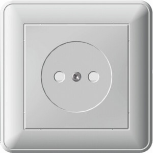 Розетка 1-м СП W59 16А IP20 без заземл. защ. шторки сл. кость SE RS16-151-28