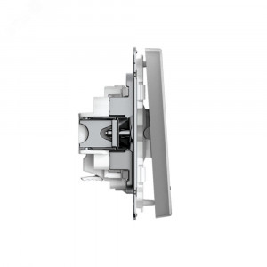 ARTGALLERY 1-клавишный ВЫКЛЮЧАТЕЛЬ с подсветкой, 10АХ, механизм, быстрозажимные клеммы, СТАЛЬ GAL000913S