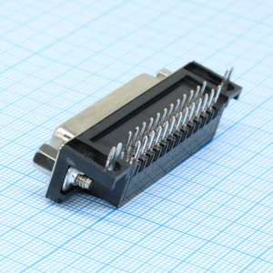 DS1037-25FNAKT74-0FF, Разъем D-Sub (розетка) угловой 25 контактов на плату