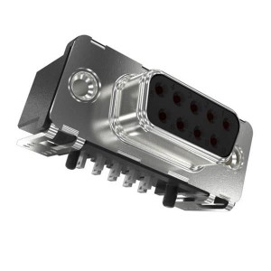 D09S70S6PX00LF, Стандартные соединители D-Sub  9 Pin Socket R/A SMT UNC 4-40 threaded
