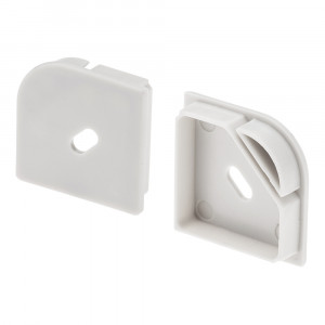 Заглушка ARH-KANT-30S с отверстием 016135, PVC серая заглушка, с отверстием, для профиля KANT-H30 с угловым экраном.