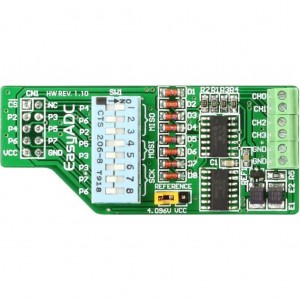 MIKROE-340, Дочерняя плата к отладочным платам компании mikroElektronika с 12-разрядным АЦП MC