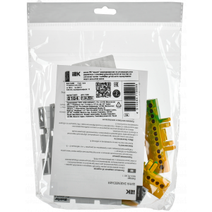 TEKFOR Шина PE земля изолированная на универсальном держателе 6х9-12-ЖЗ IEK TF-NN10-12-KL-K52