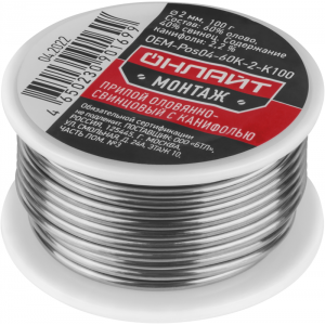 Припой 90 169 OEM-Pos04-60K-2-K100 катушка 2мм 100г 90169, Припой трубчатый