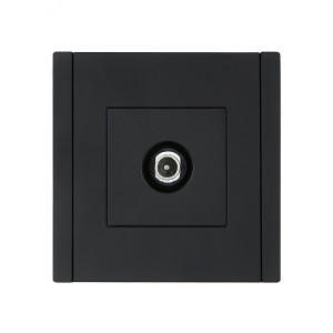 FORTE&PIANO Розетка TV проходная FP129 черный IEK FP-A10-P-K02