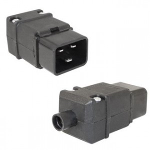 AC-037, Разъем питания серии AC, вилка 3-х полюсная кабельная, 16А 250В