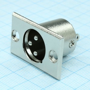 MC-402-3P-EN-EG, Разъем XLR 3 контакта "вилка" на панель