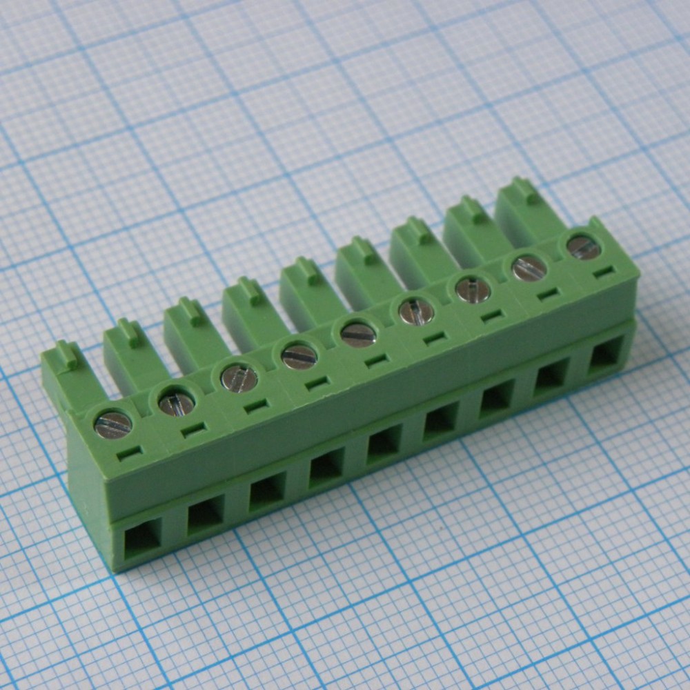 Изображение товара Клеммный блок с 9 контактами серия 15EDGK-5.08 для надежных электромонтажных соединений