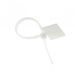 Хомут кабельный 2.5х110 нейл. бел. с маркировочной площадкой (уп.100шт) plc-c-p-2.5x110