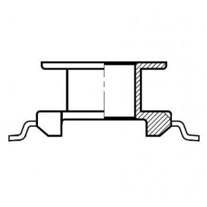 B65814P1012D001, Ферритовые фильтры и принадлежности 12 Squared Pins Coil Former