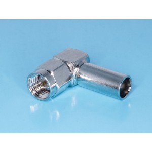 SMA 1112A6-NT50G-1-50, Разъем SMA вилка на кабель RG-58, обжимной, Г-образный, Amphenol