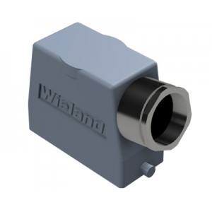 Крышка разъема 76.360.4035.0, Крышка разъема на кабель, типоразмер 16B, высокое исполнение, без уплотнителя, 1 кабельный ввод M40x1,5, IP54, с боковым расположением, без защелки (упоры под одну защелку), материал корпуса: алюминиевый сплав