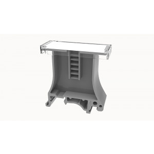 Концевой стопор DBE-1-01P-11-00Z(H), Концевой стопор, тип зажима: защелка, материал: пластик, ширина: 15,6 мм, цвет: серый, тип монтажа: DIN35, с держателем