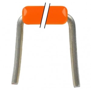 923345-03-C, Кабели-перемычки 0.3" ORANGE 200/PK