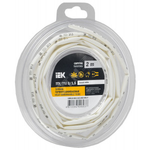 Трубка термоусадочная ТТУ нг-LS 3/1.5 бел. (уп.2м) UDR12-003-D15-002-K01-T