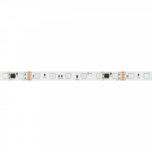 Лента DMX-B60-10mm 24V RGB-PX6 (14 W/m, IP20, 5060, 5m) 039183, Светодиодная лента DMX-B60, открытая IP20, с микросхемой GS8516. Светодиоды 5060, 60 шт/м (1 pixel = 6 LED), белая плата, скотч 3М. Цвет RGB, угол 120°. Питание 24 В, мощность 14 Вт/м (70 Вт на 5 м). Размеры 5000x10x1.8 мм. Мин. отрезок 100 мм, 6 светодио