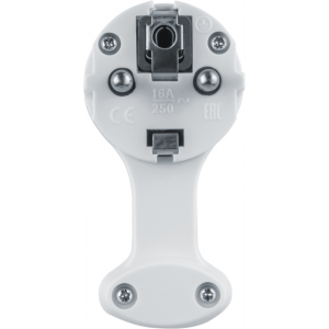 Вилка плоская 61 365 NCA-PL06-16A-E-WH с заземл. бел. Navigator 61365