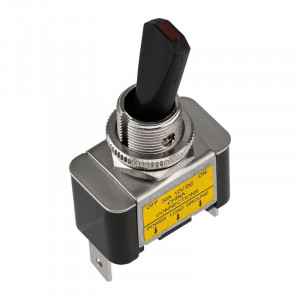 Тумблер 12В 30А (3c) ON-OFF 1п с красн. LED подсветкой (ASW-07D-2) блист. 06-0334-B