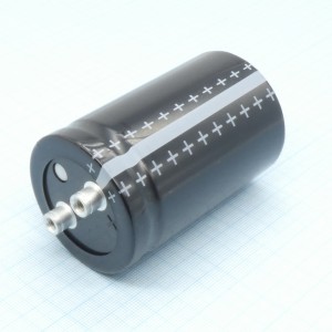 B41456B9109M000, Алюминиевый электролитический конденсатор 100В 10000мкФ 52*81 85°С М5. В комплект поставки конденсаторов, произведённых после 01.12.2018, гайки/шайбы не входят