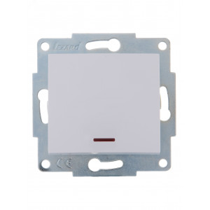 Выключатель 1-кл. 1п СП Karina 10А IP20 с подсветкой механизм бел. 707-0288-111