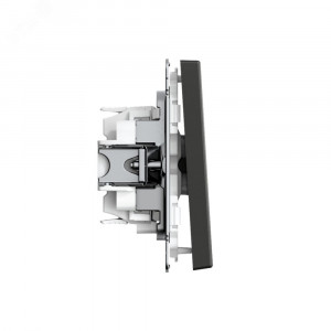 ARTGALLERY 1-клавишный ПЕРЕКЛЮЧАТЕЛЬ, 10АХ, механизм, быстрозажимные клеммы, БАЗАЛЬТ GAL001461S