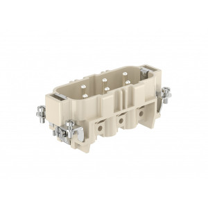 Вилочная контактная вставка HSB-006-M, Вилочная контактная вставка, винтовая фиксация, 6 полюсов + PE, типоразмер 16B, 400/690V, 35A, сечение обслуживаемых проводников 1,5-6 мм кв, тип покрытия контактов: серебро