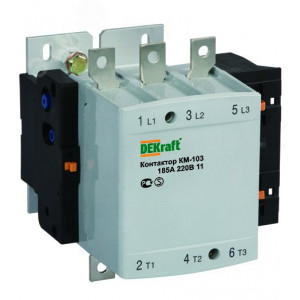 Контактор КМ-103 265А кат. 220В AC 1НО+1НЗ AC-3 22158DEK