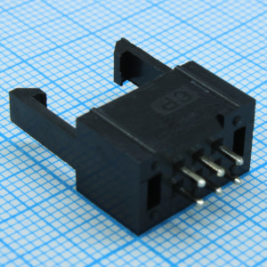 DS1013-01-06SSIB-B, IDC разъем, вилка на плату прямая двухрядная 6pin(2x3), шаг 2.54мм с фиксатором