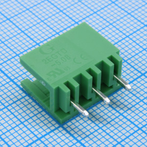 2EGTV-5.08-03P-14-00, Разъемный клеммный блок на плату, 3 контакта. Серия 2EGTV-5.08