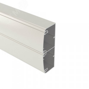 Кабель-канал алюминиевый 140x50 с двумя крышками белый 11499