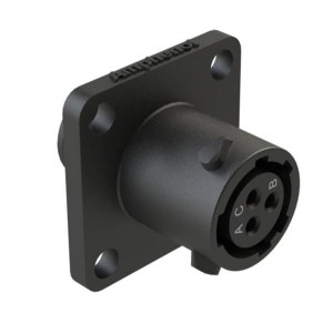 RTS08N3S, Стандартный цилиндрический соединитель Square Flange RCPT 3 POS SZ 8 Socket