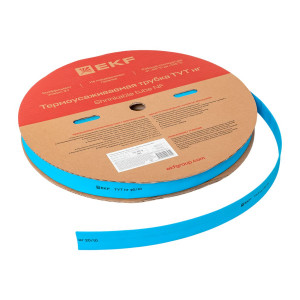 Термоусаживаемая трубка ТУТ нг 20/10 синяя рулон PROxima tut-20-g