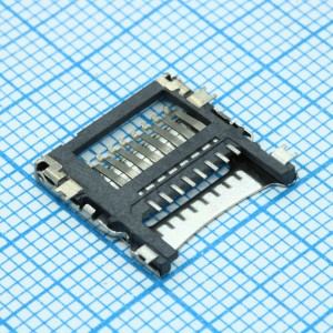 DS1139-06-08SS4BSR, Держатель карты памяти micro SD Н=1.8мм для поверхностного монтажа