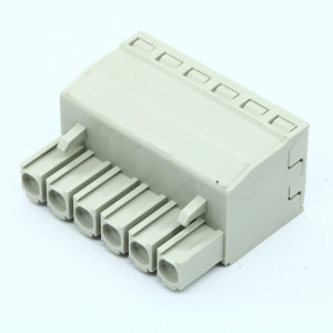 Розетка Wiecon 8113 BFK /6 TOP K WKF, Розеточный разъем, прямой, на кабель, шаг: 5.0 мм, 6 полюсов, фиксация провода пружинная, исполнение: с маркировкой, 400V, 12А, цвет: серый